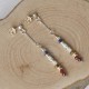 Boucles d'Oreilles Argent 925 Chainette 7 Chakras
