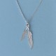 Collier Deux Plumes d'Argent 925