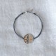 Bracelet Lien Médaille Argent 925 Plaqué Or Rose Ruthénium Paris