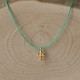 Collier Lien Plaqué Or Petite Croix de Billes