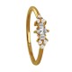 Bague Plaqué Or Couronne de Strass Ronds Ovale Rectangles