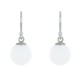 Boucles d'Oreilles Argent 925 Billes Coquillage Blanc