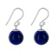 Boucles d'Oreilles Argent 925 Billes de Lapis Lazuli