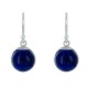 Boucles d'Oreilles Argent 925 Billes de Lapis Lazuli