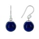 Boucles d'Oreilles Argent 925 Billes de Lapis Lazuli
