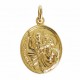 Pendentif Plaqué Or Médaille Ovale Saint Christophe