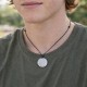 Collier Lien Croix de Saint Benoit en Nacre