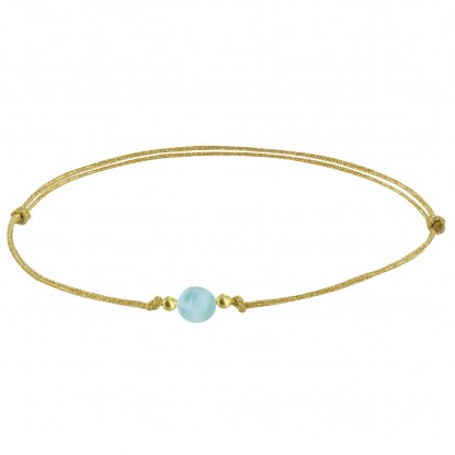 Bracelet Lien Petite Perle de Larimar