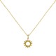 Collier Plaqué Or Soleil Ajouré