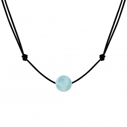 Collier Lien Perle de Larimar