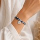 Bracelet Double Tour Lien Liberty et Trèfle Argent 925 - Classics