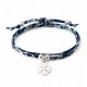 Bracelet Double Tour Lien Liberty et Trèfle Argent 925 - Classics