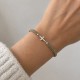 Bracelet Argent 925 Croix Lien Tréssé - Classics