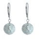 Boucles d'Oreilles Dormeuse Argent 925 et Perle de Cristal de Roche