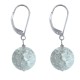 Boucles d'Oreilles Dormeuse Argent 925 et Perle de Cristal de Roche