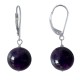 Boucles d'Oreilles Dormeuse Argent 925 et Perle d'Améthyste