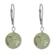 Boucles d'Oreilles Dormeuse Argent 925 et Perle de Prehnite