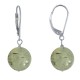 Boucles d'Oreilles Dormeuse Argent 925 et Perle de Prehnite