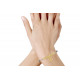 Bracelet Médaille Peace and Love et Perles Plaquées Or - Classics