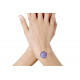 Bracelet Argent 925 Pavé Facetté d'Améthyste