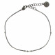 Bracelet Argent 925 4 Diamants Blancs et 1 Diamant Noir