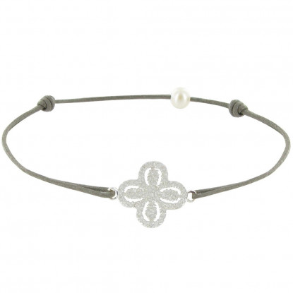 Bracelet Lien Argent 925 Fleur de Strass - Classics