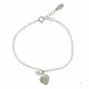 Bracelet Argent 925 Coeur Love You et Perle Blanche