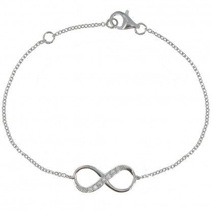Bracelet Argent 925 Infini et Strass