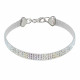 Bracelet Argent 925 Rhodié Silicone et Strass - Classics