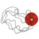 Collier Verre Fleur de Coquelicot Rouge