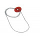 Collier Verre Fleur de Coquelicot Rouge
