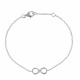 Bracelet Argent 925 Infini et Strass - Petit Modèle