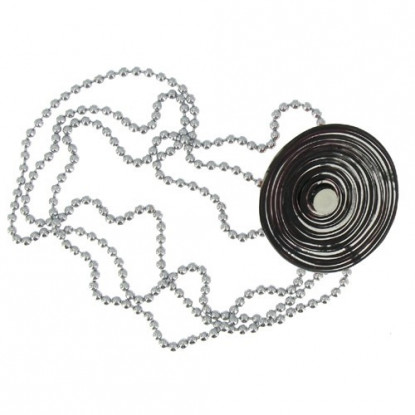 Collier Verre Fleur de Coquelicot Noire