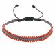 Bracelet Tissé Rouge et Bleu Perles Orange