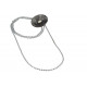 Collier Verre Fleur de Coquelicot Noire