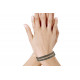 Bracelet Cuir Trois Lanières Fermoir Acier Inoxydable - Classics