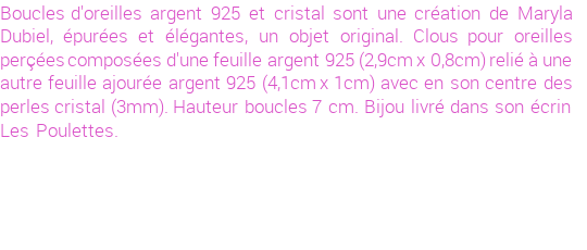 Drôle de créations de Bijoux Fantaisie, c'est un design inattendu que nous réservait Stephanie Ducauroix. Créé avec passion, ces Bijoux Fantaisie en Argent sauront combler chaque Femme amateur de bijoux et accessoires originaux. De couleur Argent, il possède les dimensions suivantes. Longueur de 70mm. Largeur de 10mm. Diamètre de 3mm. Il en reste 1 exemplaire, commandez rapidement. Le bijou vous sera expédié directement du site www.lespoulettes-bijoux.fr, dans son écrin bleu turquoise original.