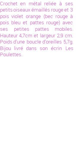 Drôle de créations de Bijoux Fantaisie, c'est un design inattendu que nous réservait Stephanie Ducauroix. Créé avec passion, ces Bijoux Fantaisie en Email sauront combler chaque Femme amateur de bijoux et accessoires originaux. Il en reste 1 exemplaire, commandez rapidement. Le bijou vous sera expédié directement du site www.lespoulettes-bijoux.fr.