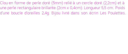 Drôle de créations de Bijoux Fantaisie, c'est un design inattendu que nous réservait Stephanie Ducauroix. Créé avec passion, ces Bijoux Fantaisie en  sauront combler chaque Femme amateur de bijoux et accessoires originaux. De couleur Multicolore, il possède les dimensions suivantes. Longueur de 55mm. Largeur de 4mm. Diamètre de 22mm. Il en reste 23 exemplaires, commandez rapidement. Le bijou vous sera expédié directement du site www.lespoulettes-bijoux.fr.