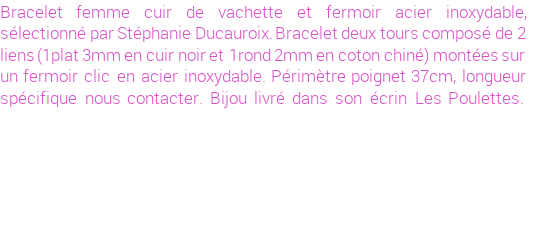 Drôle de créations de Bijoux Fantaisie, c'est un design inattendu que nous réservait Stephanie Ducauroix. Créé avec passion, ces Bijoux Fantaisie en Cuir sauront combler chaque Femme amateur de bijoux et accessoires originaux. Il en reste 1 exemplaire, commandez rapidement. Le bijou vous sera expédié directement du site www.lespoulettes-bijoux.fr, dans son écrin bleu turquoise original.