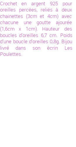 Drôle de créations de Bijoux Fantaisie, c'est un design inattendu que nous réservait Stephanie Ducauroix. Créé avec passion, ces Bijoux Fantaisie en Argent sauront combler chaque Femme amateur de bijoux et accessoires originaux. Il en reste 3 exemplaires, commandez rapidement. Le bijou vous sera expédié directement du site www.lespoulettes-bijoux.fr.