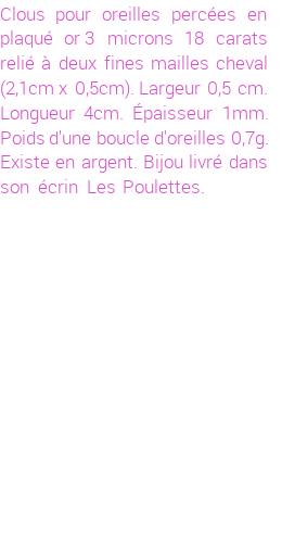 Drôle de créations de Bijoux Fantaisie, c'est un design inattendu que nous réservait Stephanie Ducauroix. Créé avec passion, ces Bijoux Fantaisie en Plaqué Or sauront combler chaque Femme amateur de bijoux et accessoires originaux. Il en reste 2 exemplaires, commandez rapidement. Le bijou vous sera expédié directement du site www.lespoulettes-bijoux.fr.