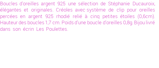 Drôle de créations de Bijoux Fantaisie, c'est un design inattendu que nous réservait Stephanie Ducauroix. Créé avec passion, ces Bijoux Fantaisie en Argent sauront combler chaque Femme amateur de bijoux et accessoires originaux. Il en reste 2 exemplaires, commandez rapidement. Le bijou vous sera expédié directement du site www.lespoulettes-bijoux.fr, dans son écrin bleu turquoise original.