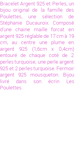 Drôle de créations de Bijoux Fantaisie, c'est un design inattendu que nous réservait Stephanie Ducauroix. Créé avec passion, ces Bijoux Fantaisie en Argent sauront combler chaque Femme amateur de bijoux et accessoires originaux. Il en reste 85 exemplaires, commandez rapidement. Le bijou vous sera expédié directement du site www.lespoulettes-bijoux.fr, dans son écrin bleu turquoise original.
