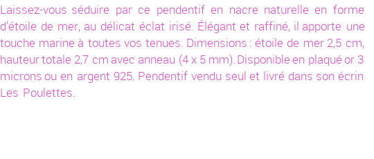 Drôle de créations de Bijoux Fantaisie, c'est un design inattendu que nous réservait Stephanie Ducauroix. Créé avec passion, ces Bijoux Fantaisie en Nacre sauront combler chaque Femme amateur de bijoux et accessoires originaux. Il en reste 4 exemplaires, commandez rapidement. Le bijou vous sera expédié directement du site www.lespoulettes-bijoux.fr.