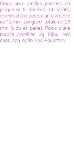 Drôle de créations de Bijoux Fantaisie, c'est un design inattendu que nous réservait Stephanie Ducauroix. Créé avec passion, ces Bijoux Fantaisie en Plaqué Or sauront combler chaque Femme amateur de bijoux et accessoires originaux. Il en reste 2 exemplaires, commandez rapidement. Le bijou vous sera expédié directement du site www.lespoulettes-bijoux.fr.