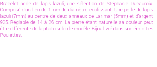 Drôle de créations de Bijoux Fantaisie, c'est un design inattendu que nous réservait Stephanie Ducauroix. Créé avec passion, ces Bijoux Fantaisie en Larimar sauront combler chaque Femme amateur de bijoux et accessoires originaux. Il en reste 2 exemplaires, commandez rapidement. Le bijou vous sera expédié directement du site www.lespoulettes-bijoux.fr, dans son écrin bleu turquoise original.