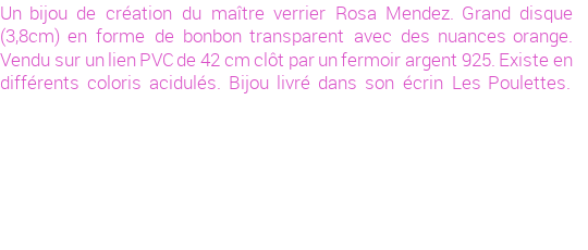 Drôle de créations de Bijoux Fantaisie, c'est un design inattendu que nous réservait Rosa Mendez. Créé avec passion, ces Bijoux Fantaisie en Verre sauront combler chaque Femme amateur de bijoux et accessoires originaux. Il en reste 1 exemplaire, commandez rapidement. Le bijou vous sera expédié directement du site www.lespoulettes-bijoux.fr, dans son écrin bleu turquoise original.