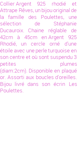 Drôle de créations de Bijoux Fantaisie, c'est un design inattendu que nous réservait Stephanie Ducauroix. Créé avec passion, ces Bijoux Fantaisie en Argent sauront combler chaque Femme amateur de bijoux et accessoires originaux. Il en reste 5 exemplaires, commandez rapidement. Le bijou vous sera expédié directement du site www.lespoulettes-bijoux.fr, dans son écrin bleu turquoise original.