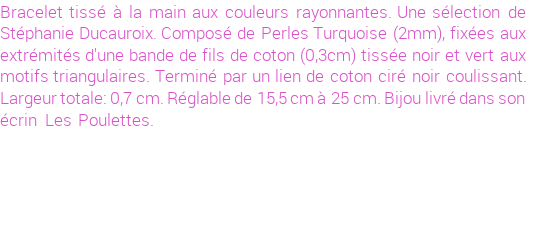 Drôle de créations de Bijoux Fantaisie, c'est un design inattendu que nous réservait Stephanie Ducauroix. Créé avec passion, ces Bijoux Fantaisie en Coton sauront combler chaque Femme amateur de bijoux et accessoires originaux. Il en reste 2 exemplaires, commandez rapidement. Le bijou vous sera expédié directement du site www.lespoulettes-bijoux.fr, dans son écrin bleu turquoise original.